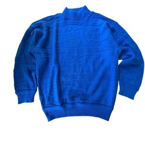 Janenits‎ Vintage Cerulean Blue 90s Knit Pullover Sweater Women’s Medium